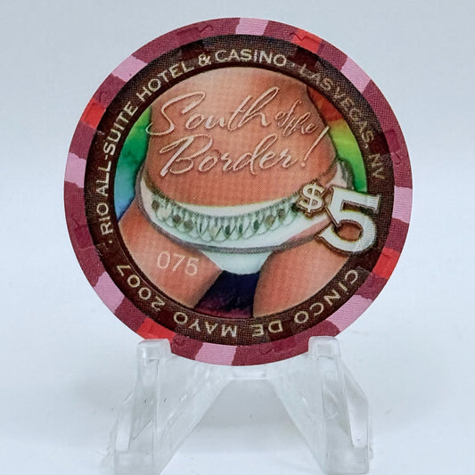 Rio Las Vegas Nevada 2007 'Cinco De Mayo, South Of The Border' LE $5 Casino Chip E6085