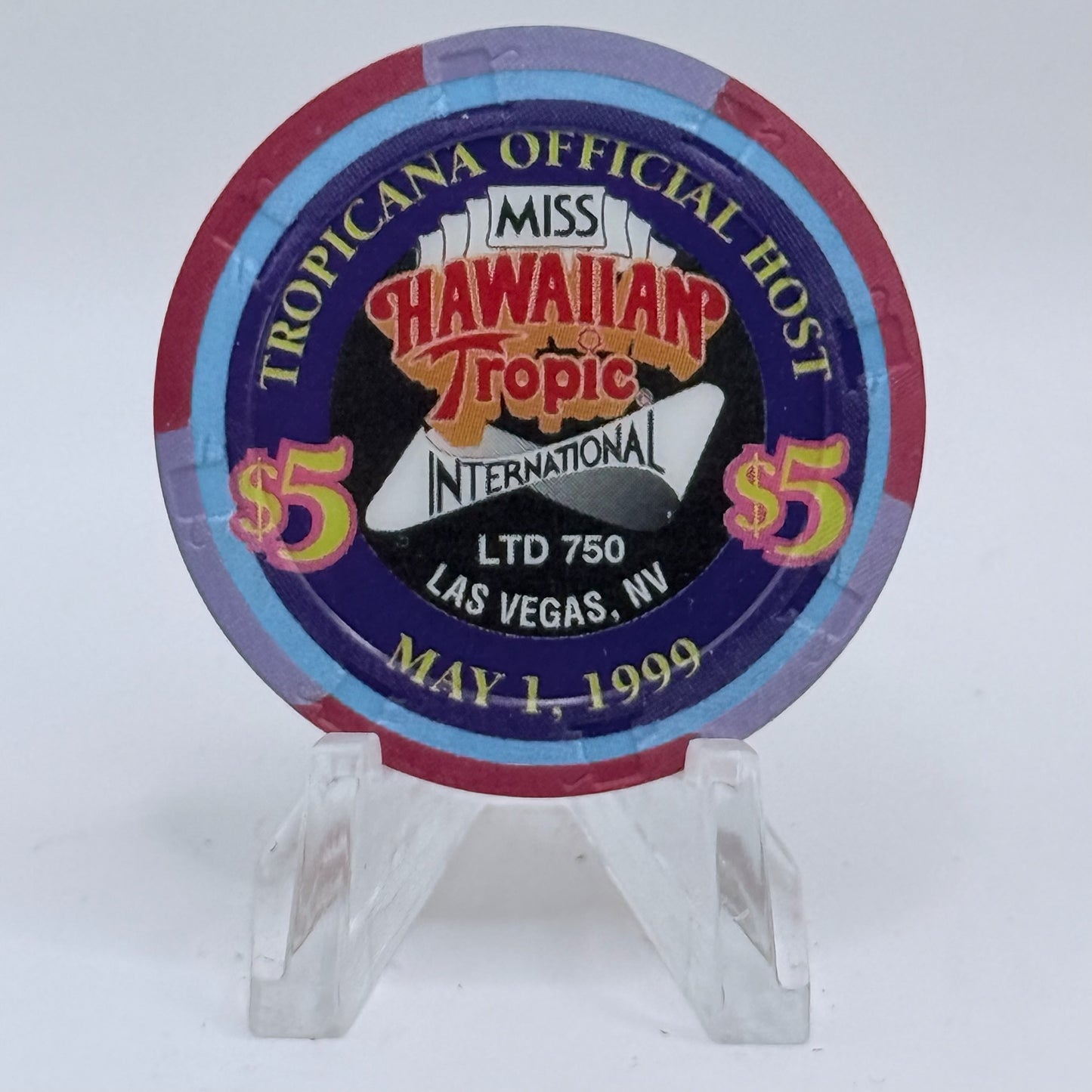 Tropicana Las Vegas Nevada 1999 Series 52 LE $5 Casino Chip V3535