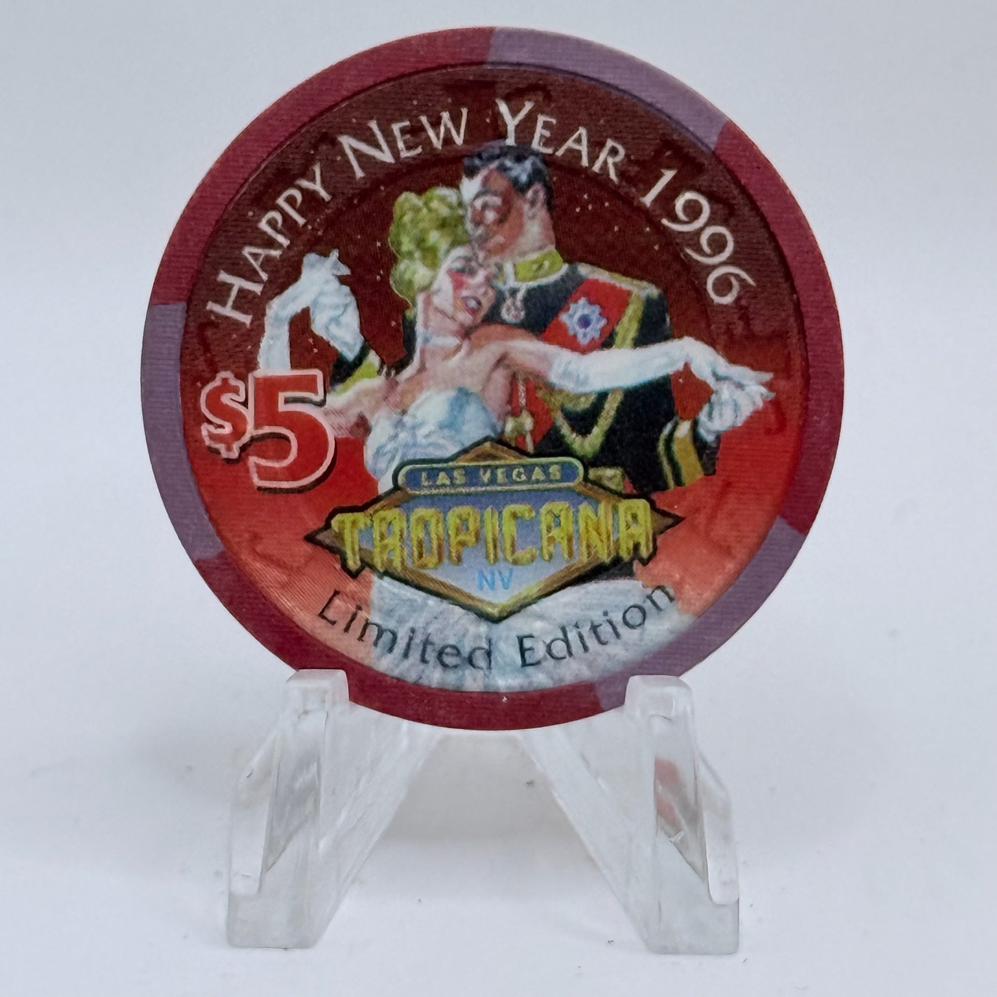 Tropicana Las Vegas Nevada 1996 'New Year' LE $5 Casino Chip N1305