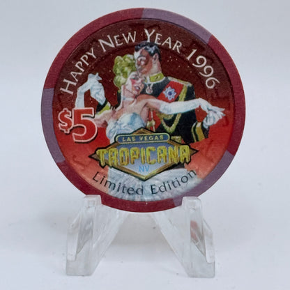 Tropicana Las Vegas Nevada 1996 'New Year' LE $5 Casino Chip N1305