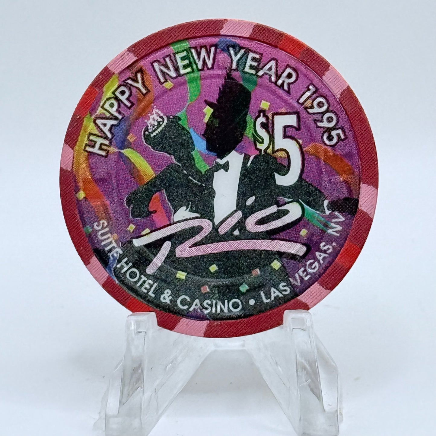 Rio Las Vegas Nevada 1995 'Happy New Year' LE $5 Casino Chip N2682