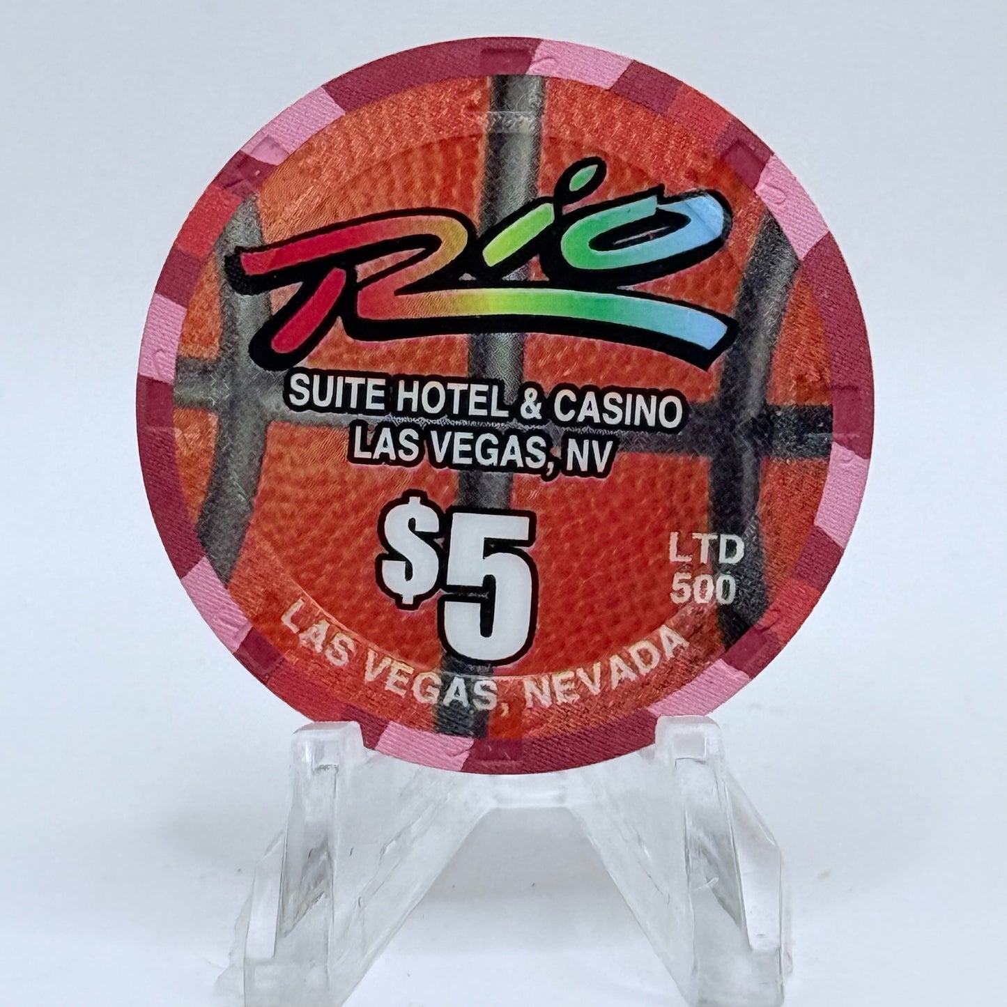 Rio Las Vegas Nevada 2002 'Hoop It Up' LE $5 Casino Chip V9615