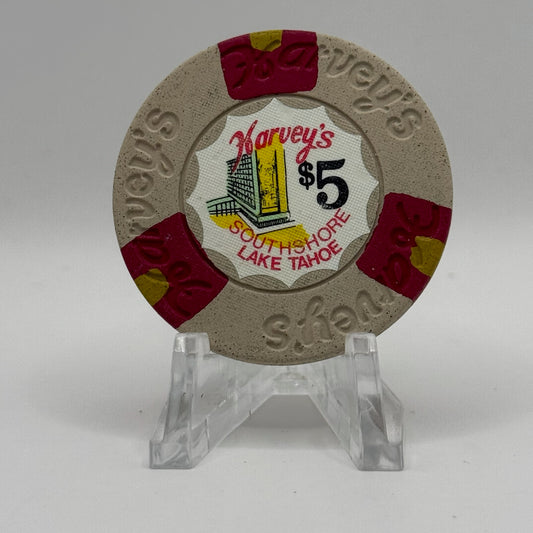 Harvey's (Wagon Wheel) Lake Tahoe Nevada 1973 $5 Casino Chip N5161