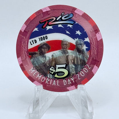 Rio Las Vegas Nevada 2002 'Memorial Day' LE $5 Casino Chip E2293