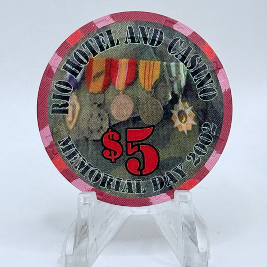 Rio Las Vegas Nevada 2002 LE $5 Casino Chip E2294