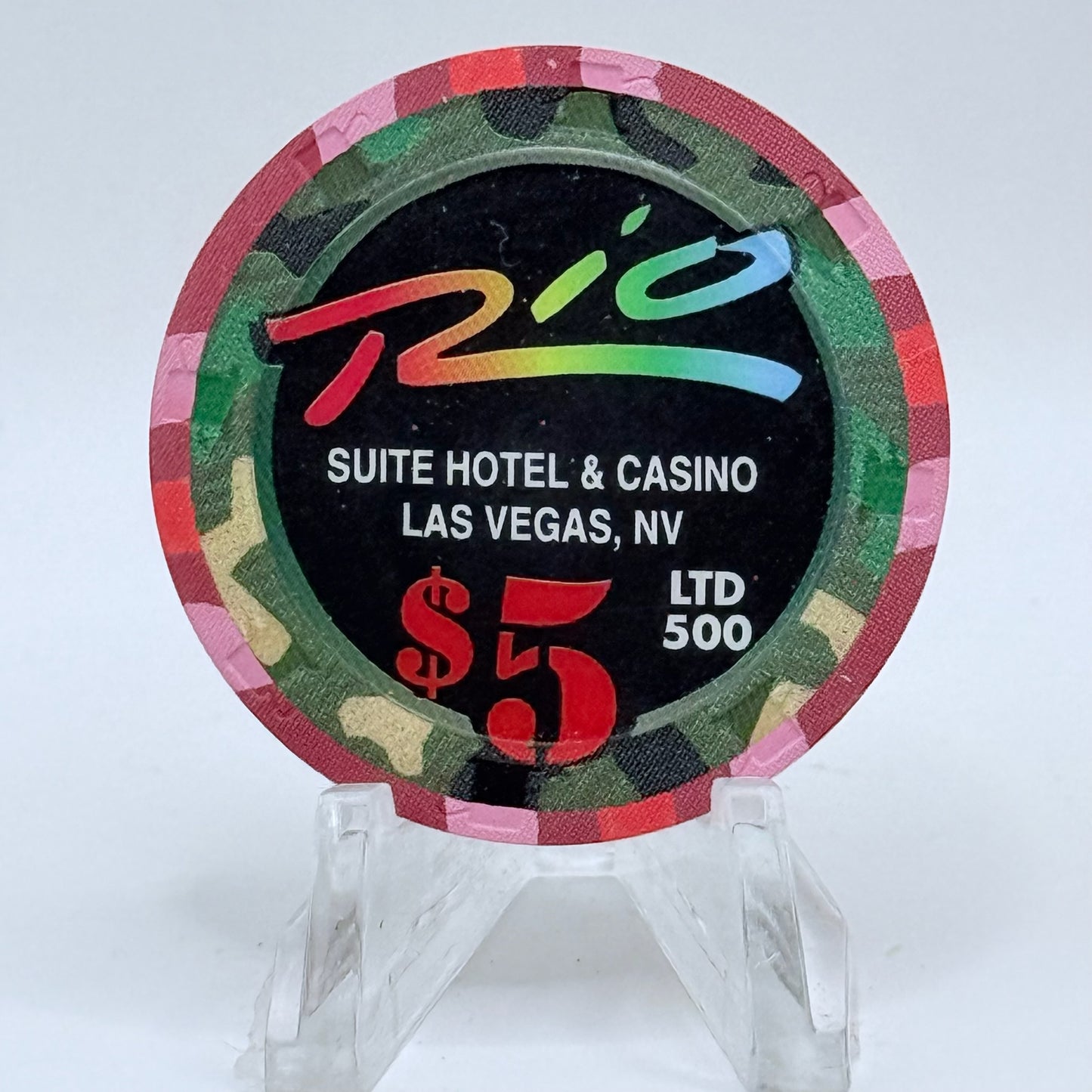Rio Las Vegas Nevada 2002 LE $5 Casino Chip E2294