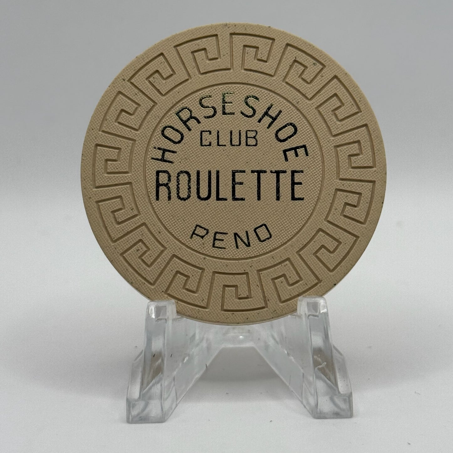 Horseshoe Club Reno Nevada Series 141 Roulette Cream Casino Chip N5814