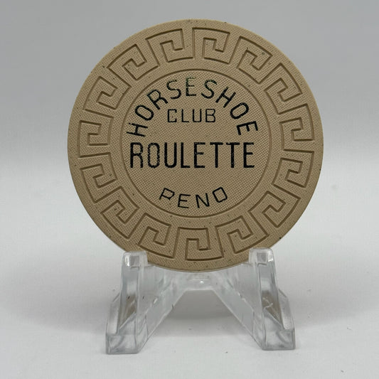 Horseshoe Club Reno Nevada Series 141 Roulette Cream Casino Chip N5814