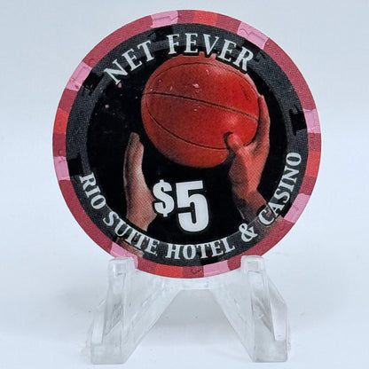 Rio Las Vegas Nevada 2002 'Net Fever' LE $5 Casino Chip V9616