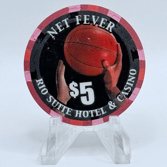 Rio Las Vegas Nevada 2002 'Net Fever' LE $5 Casino Chip V9616