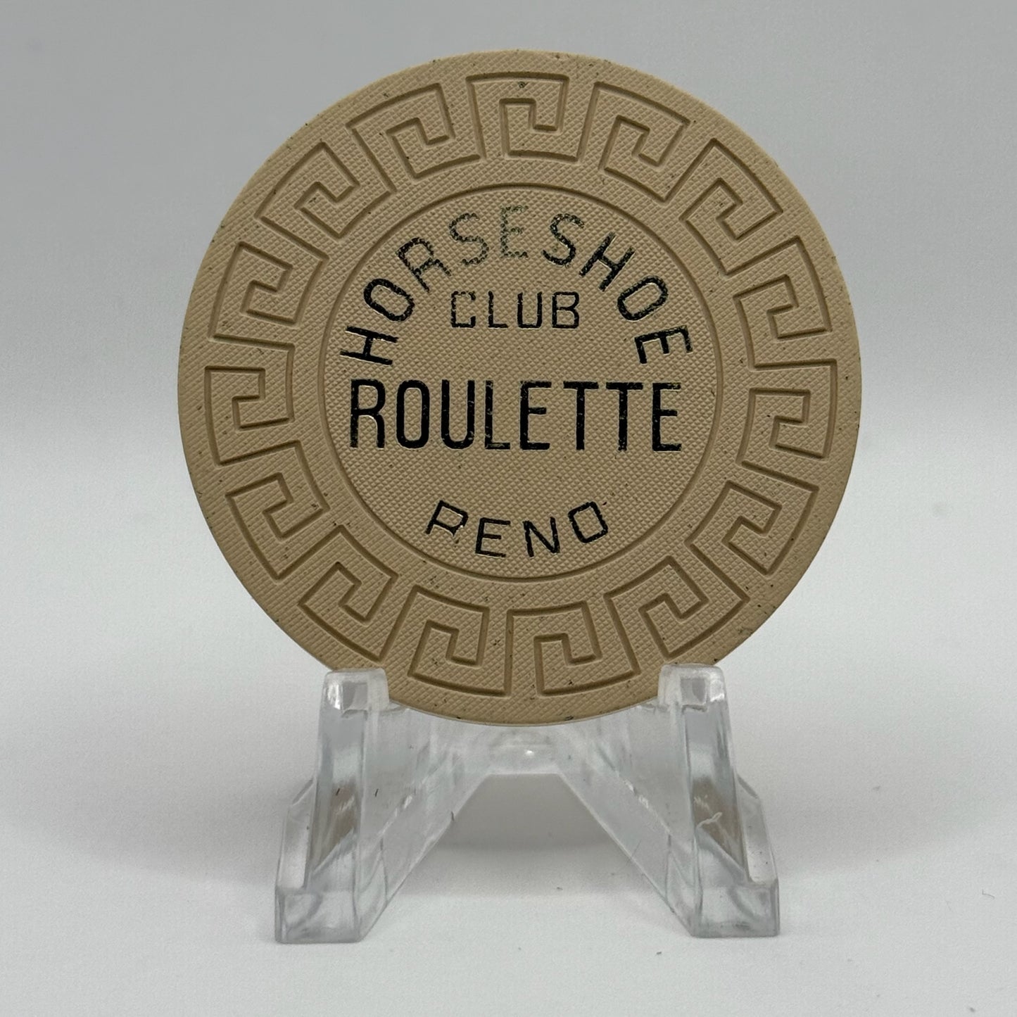 Horseshoe Club Reno Nevada Series 141 Roulette Cream Casino Chip N5814