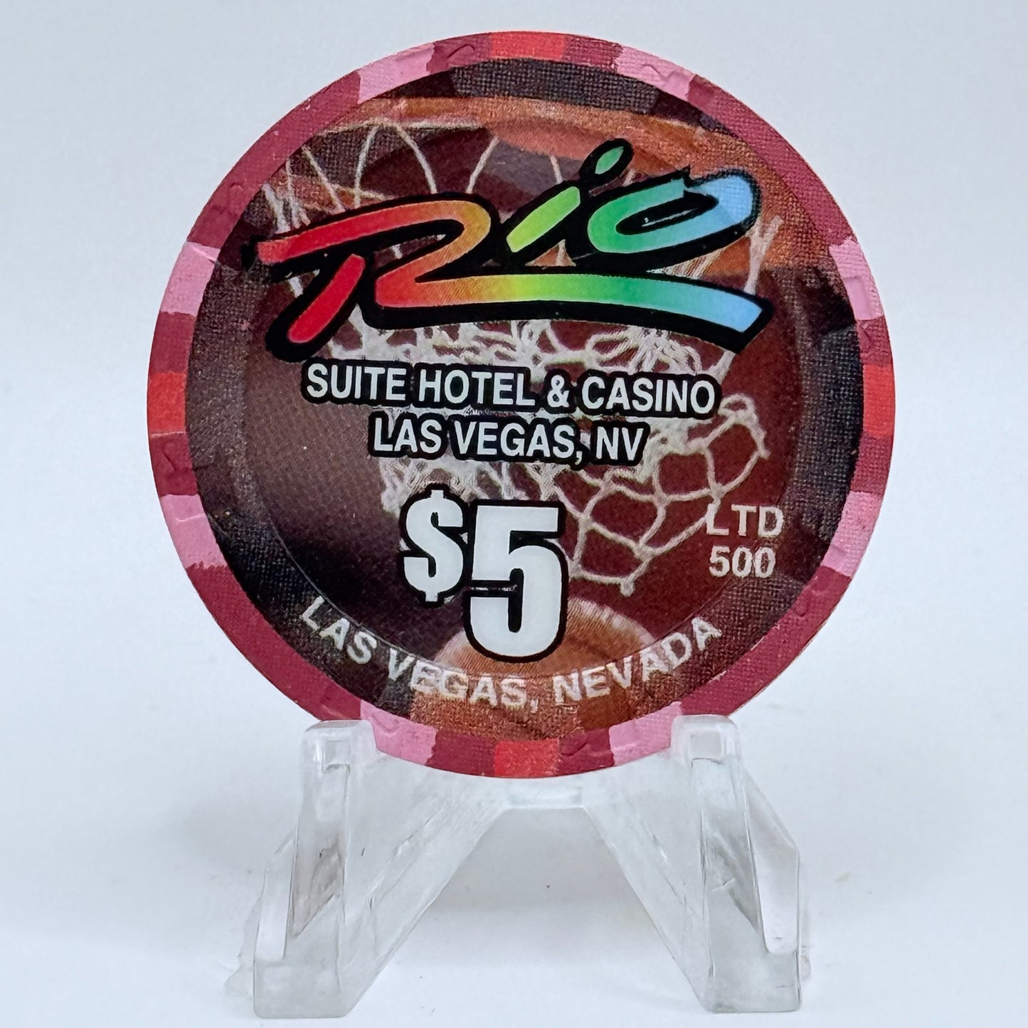 Rio Las Vegas Nevada 2002 'Net Fever' LE $5 Casino Chip V9616