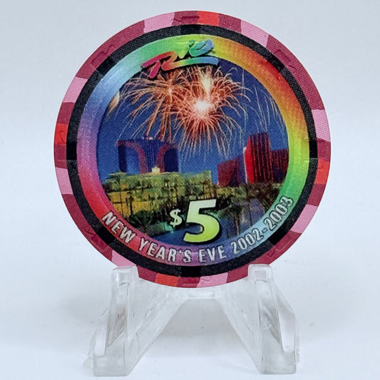 Rio Las Vegas Nevada 2002 'New Years Eve' LE $5 Casino Chip E4621