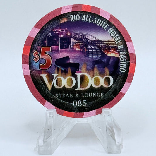 Rio Las Vegas Nevada 2011 'Voodoo Steak & Lounge' LE $5 Casino Chip D0589