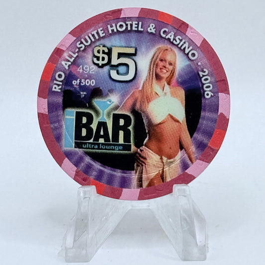 Rio Las Vegas Nevada 2006 'I Bar Ultra Lounge' LE $5 Casino Chip E5269