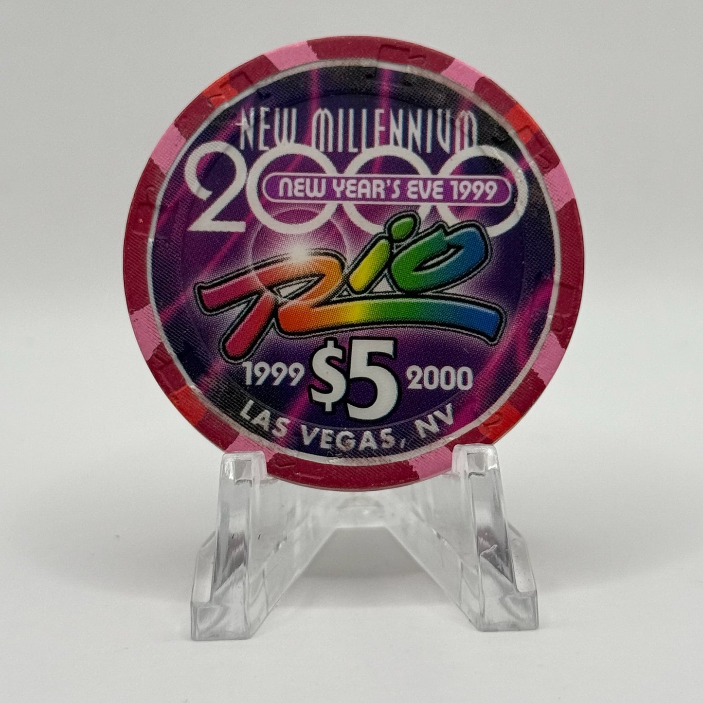 Rio Las Vegas Nevada 1999 'New Year's Eve' LE $5 Casino Chip V5364