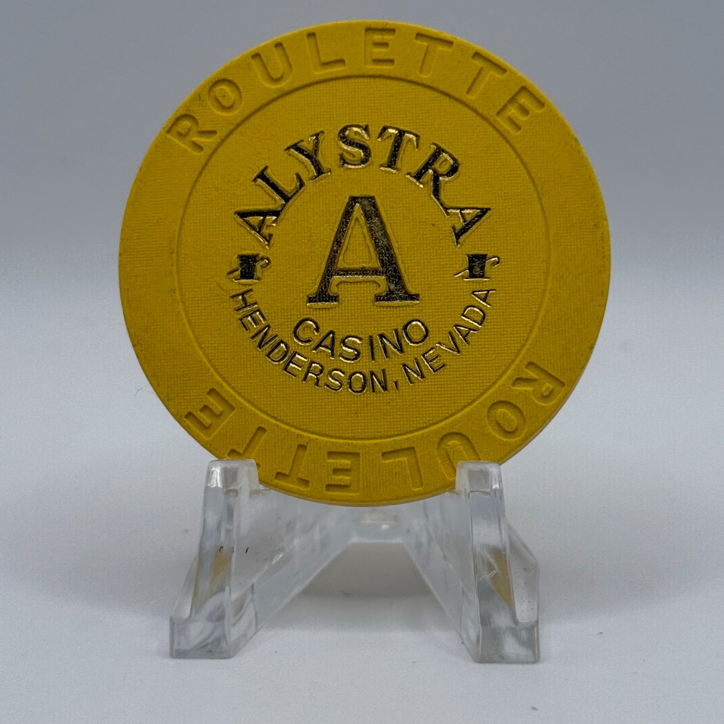 Alystra Henderson Nevada 1995 Series 1 Roulette Yellow Casino Chip V2010
