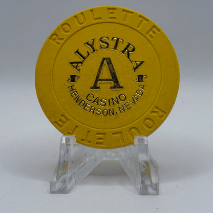 Alystra Henderson Nevada 1995 Series 1 Roulette Yellow Casino Chip V2010