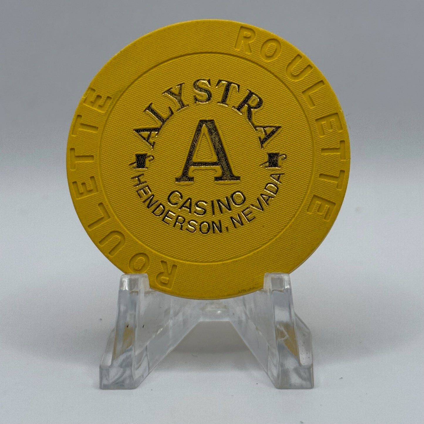 Alystra Henderson Nevada 1995 Series 1 Roulette Yellow Casino Chip V2010
