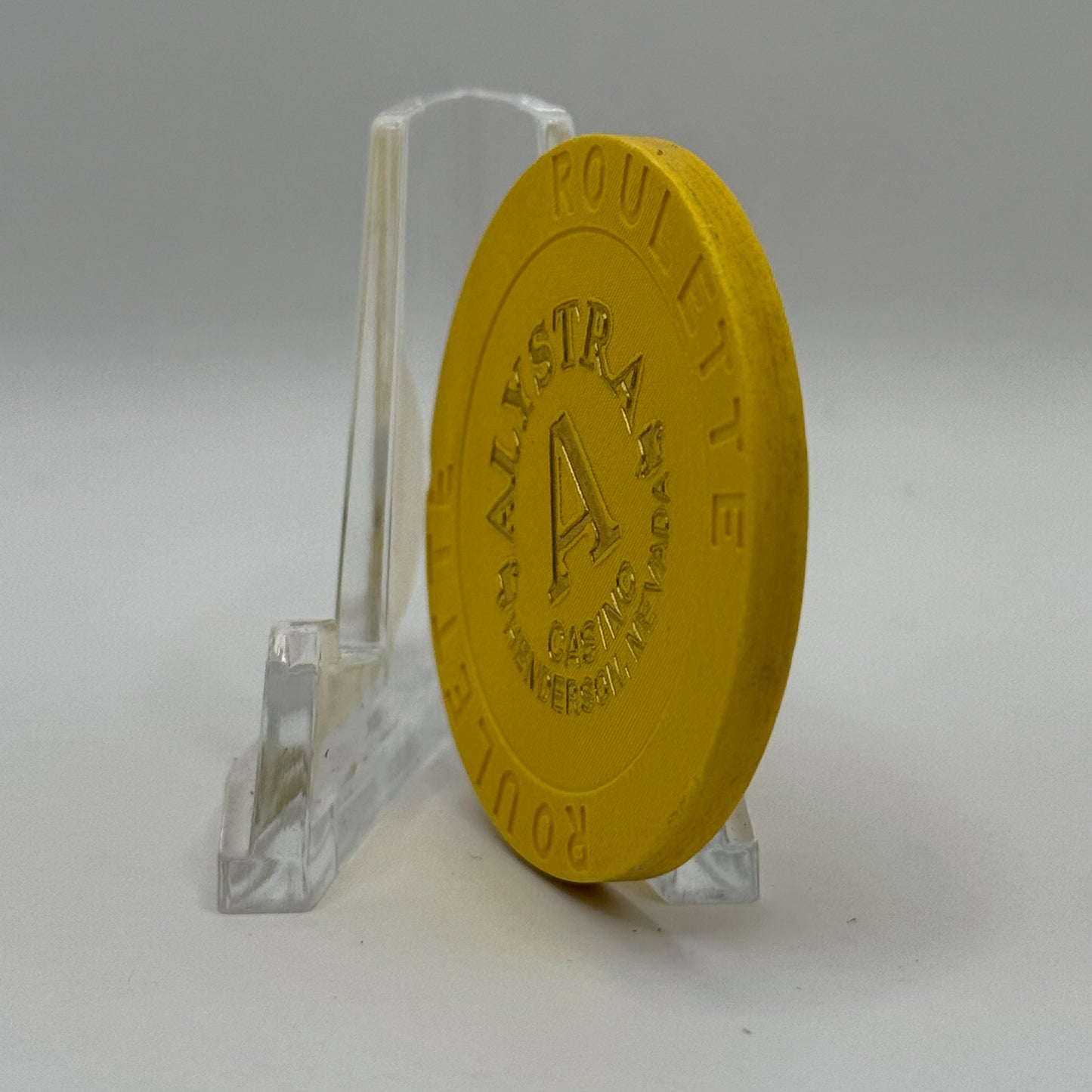 Alystra Henderson Nevada 1995 Series 1 Roulette Yellow Casino Chip V2010