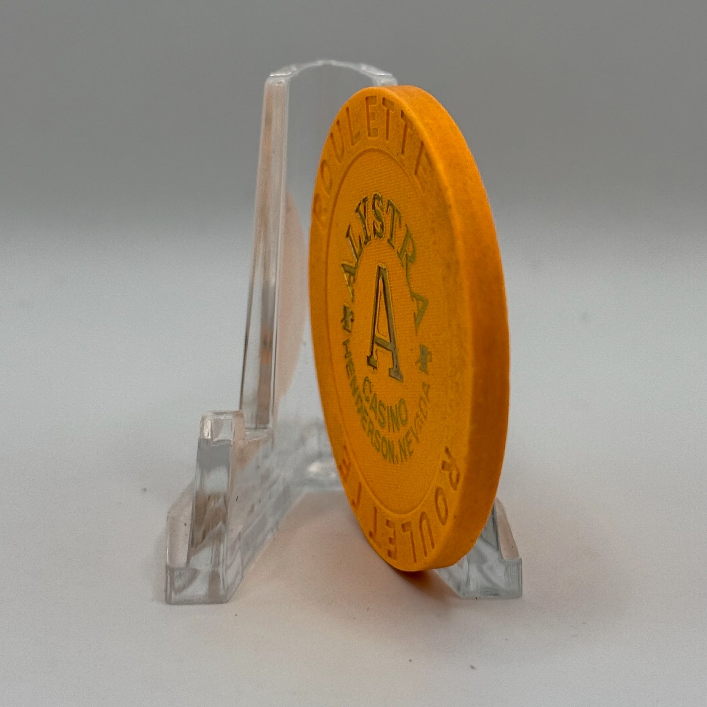 Alystra Henderson Nevada 1995 Series 1 Roulette Orange Casino Chip V2010