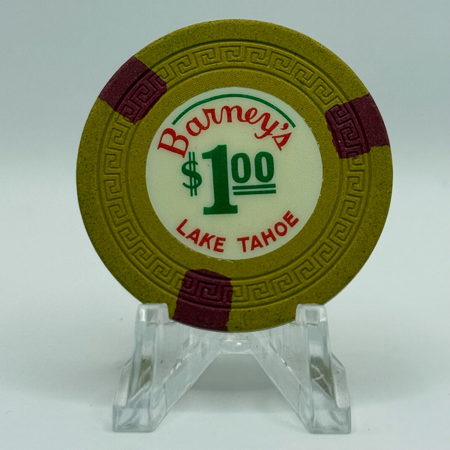 Barney's Lake Tahoe Nevada 1963 LE $1 Casino Chip N4959