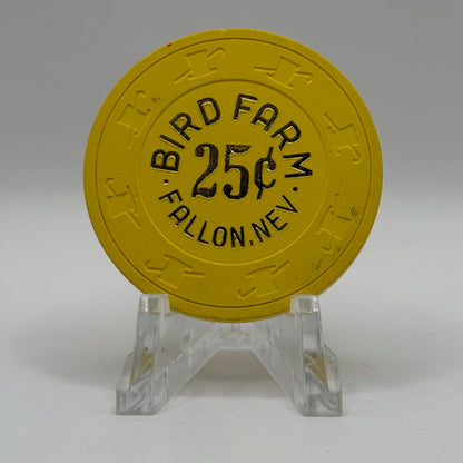 Bird Farm Fallon Nevada 1998 $0.25 Casino Chip N3181.1