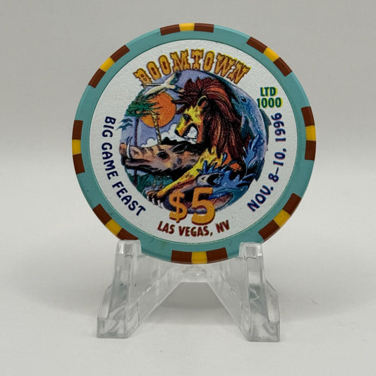 Boomtown Las Vegas Nevada 1996 'Big Game Fest' LE $5 Casino Chip N8014