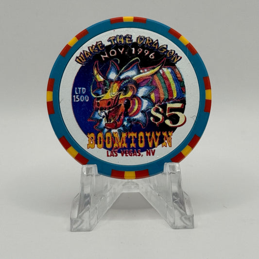 Boomtown Las Vegas Nevada 1996 'Wake the Dragon' LE $5 Casino Chip N8015