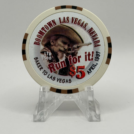 Boomtown Las Vegas Nevada 1997 'Run for It!' LE $5 Casino Chip N9364