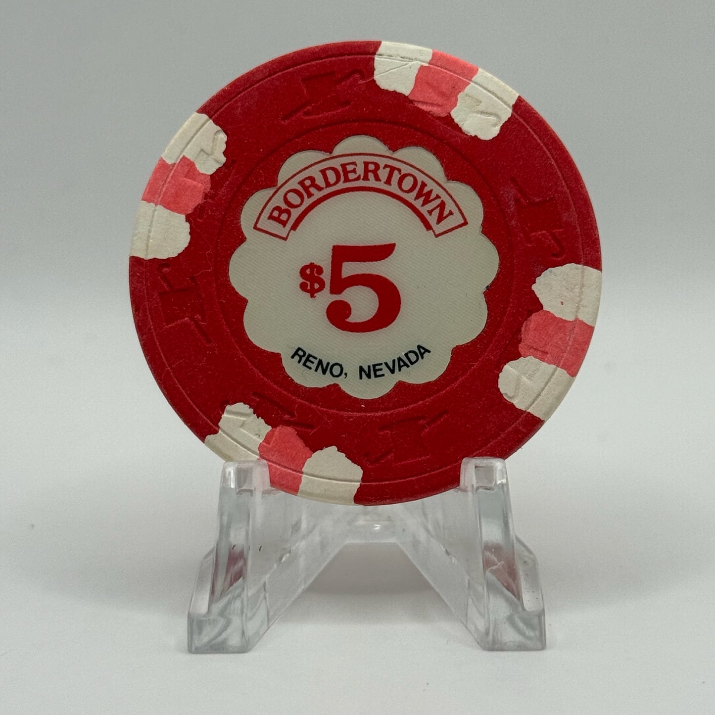 Bordertown Reno Nevada 1986 $5 Casino Chip N4967
