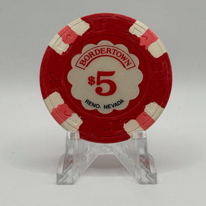 Bordertown Reno Nevada 1986 $5 Casino Chip N4967
