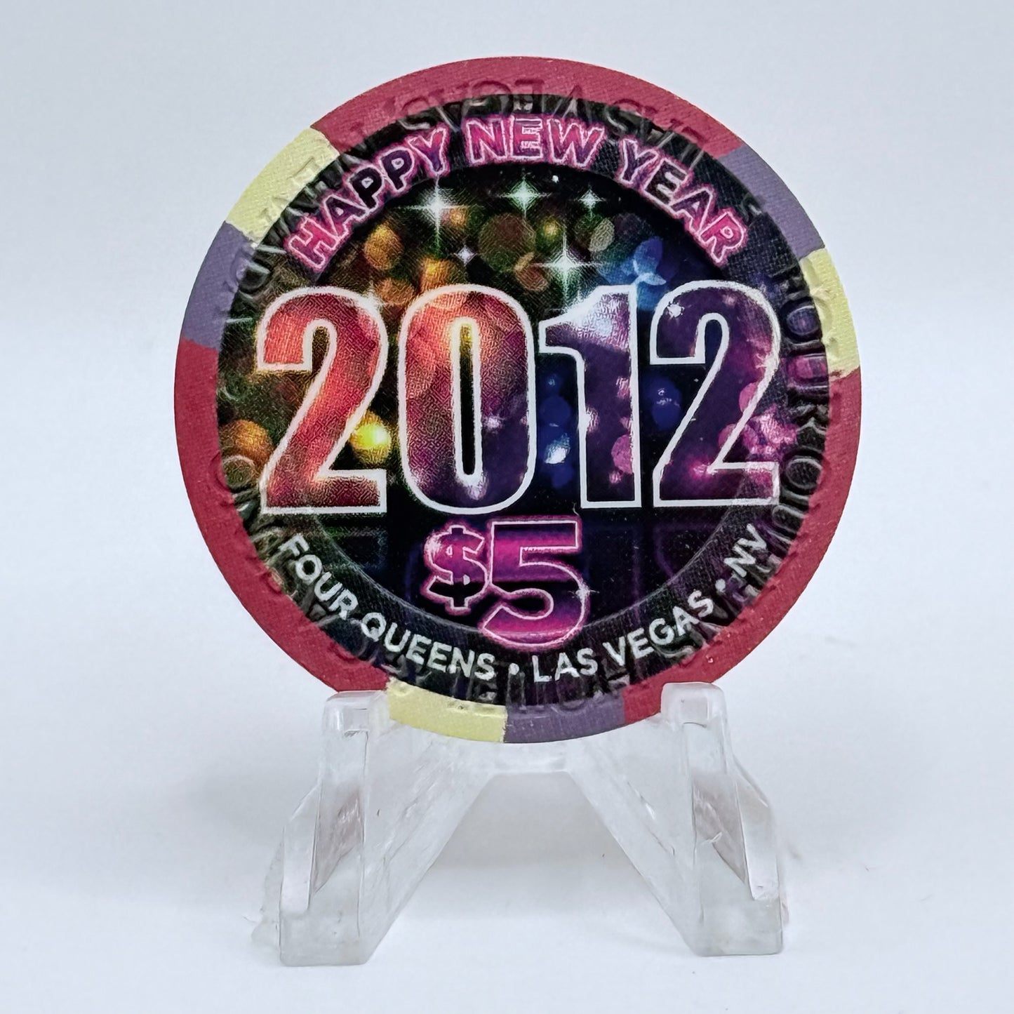 Four Queens Las Vegas Nevada 2011 'New Years' LE $5 Casino Chip D0382