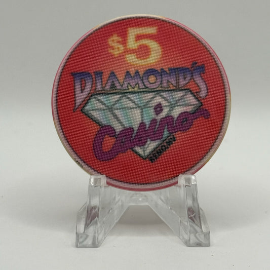 Diamond's Casino Reno Nevada 1995 $5 Casino Chip N0661