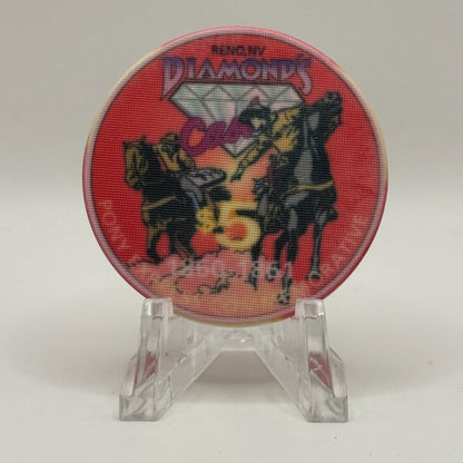 Diamond's Casino Reno Nevada 1995 $5 Casino Chip N0661