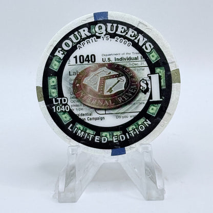 Four Queens Las Vegas Nevada 2000 LE $1 Casino Chip V4174