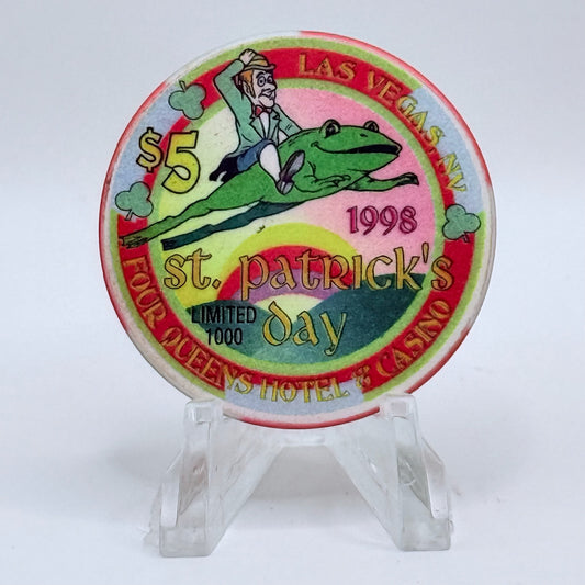 Four Queens Las Vegas Nevada 1998 'St. Patrick's Day' LE $5 Casino Chip N9742