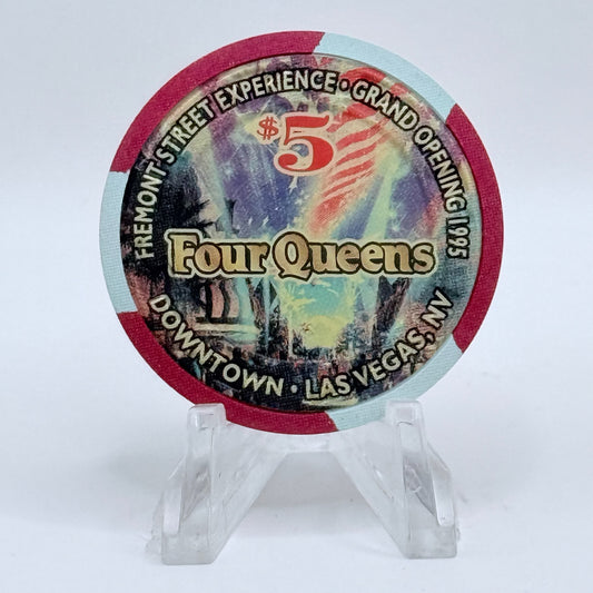 Four Queens Las Vegas Nevada 1995 'Fremont Street Experience Grand Opening' LE $5 Casino Chip N1247