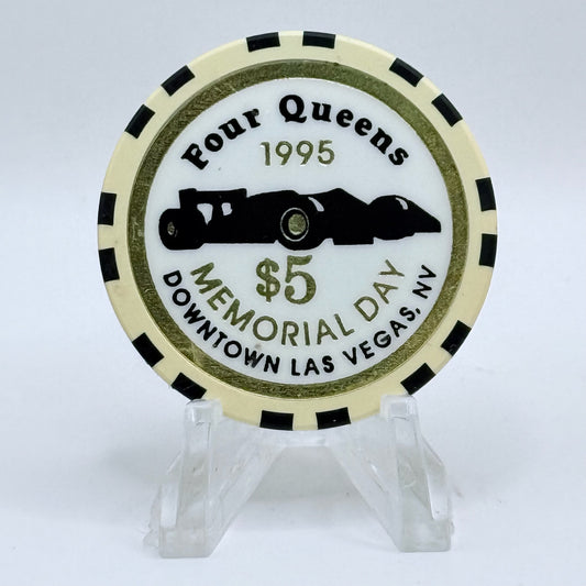 Four Queens Las Vegas Nevada 1995 'Memorial Day' LE $5 Casino Chip N0528