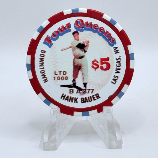 Four Queens Las Vegas Nevada 1996 'Hank Bauer' LE $5 Casino Chip N0462