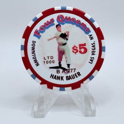 Four Queens Las Vegas Nevada 1996 'Hank Bauer' LE $5 Casino Chip N0462