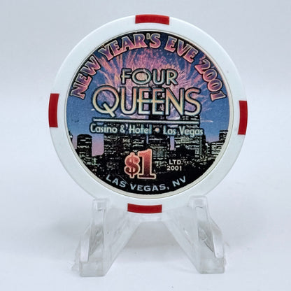 Four Queens Las Vegas Nevada 2000 'New Years Eve' LE $1 Casino Chip V7390