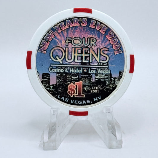 Four Queens Las Vegas Nevada 2000 'New Years Eve' LE $1 Casino Chip V7390