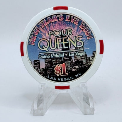 Four Queens Las Vegas Nevada 2000 'New Years Eve' LE $1 Casino Chip V7390