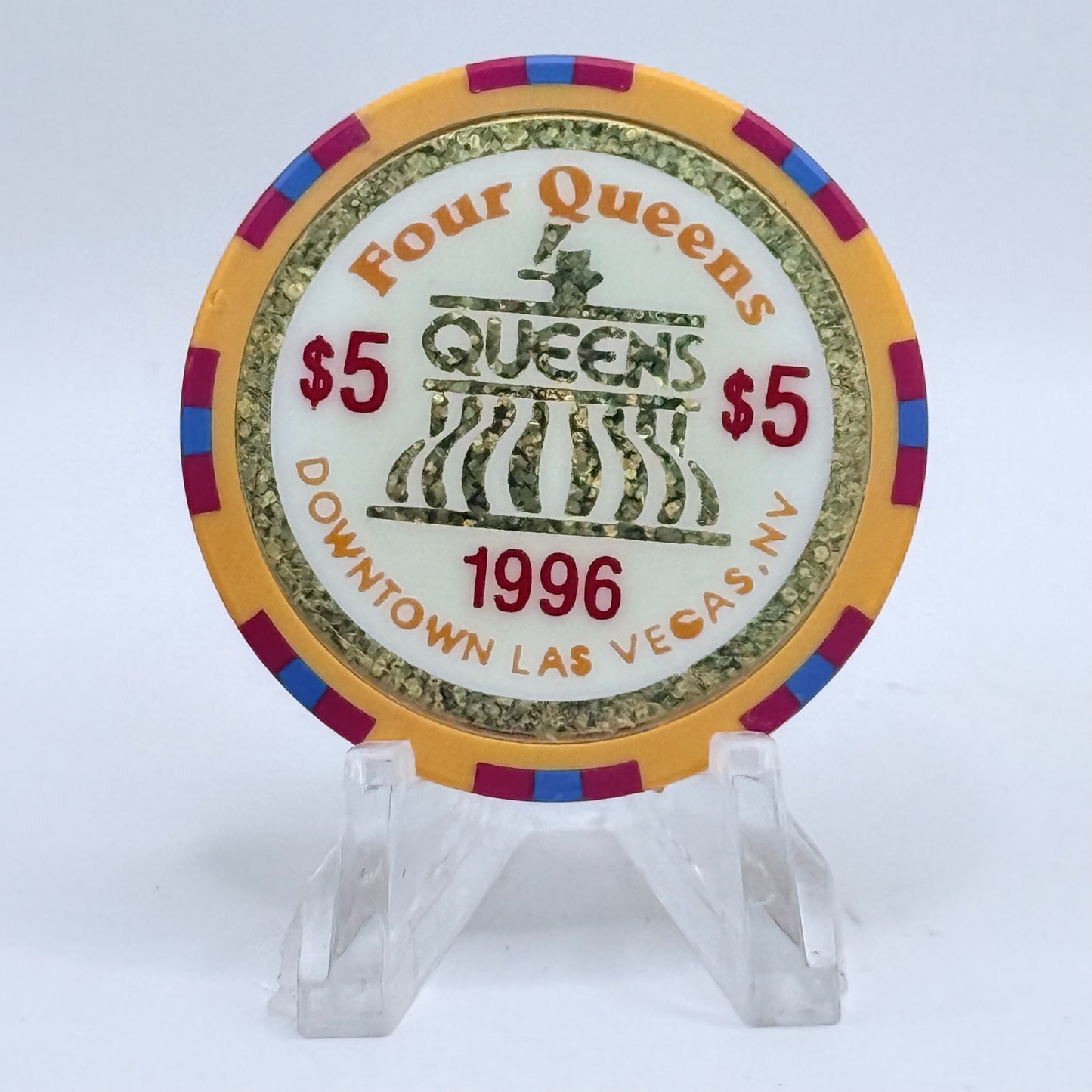 Four Queens Las Vegas Nevada 1996 'Labor Day' LE $5 Casino Chip N8373