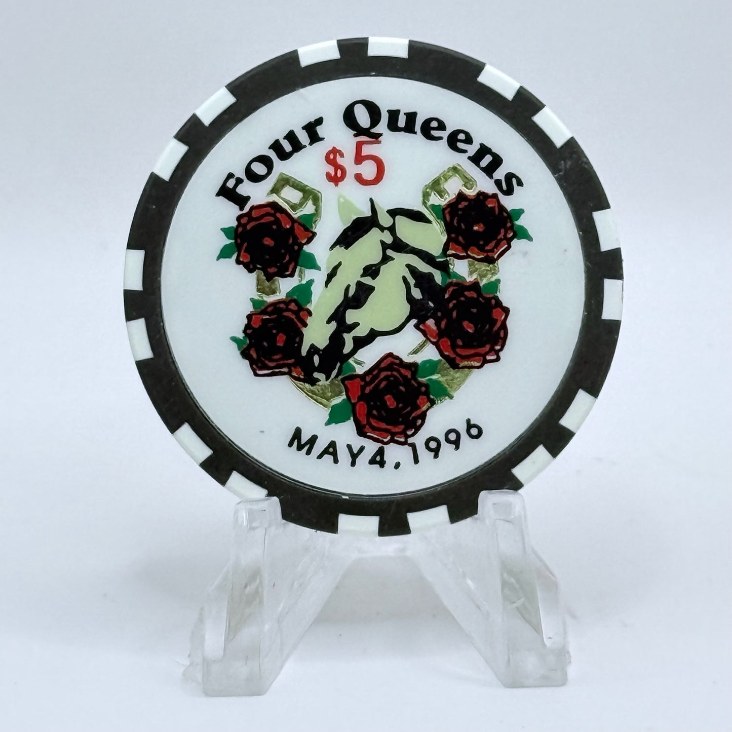 Four Queens Las Vegas Nevada 1996 'Kentucky Derby' LE $5 Casino Chip N8360