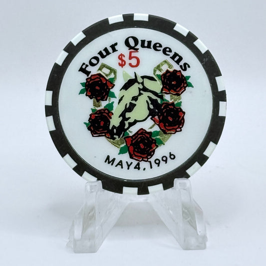 Four Queens Las Vegas Nevada 1996 'Kentucky Derby' LE $5 Casino Chip N8360