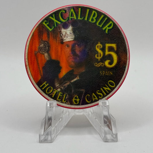 Excalibur Las Vegas Nevada 1999 'Spain' LE $5 Casino Chip V4079
