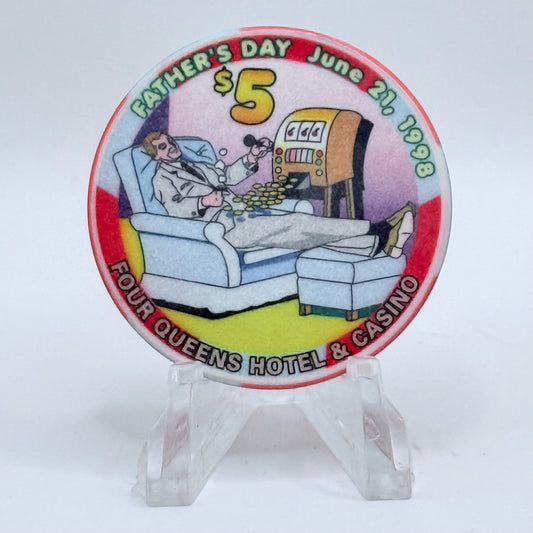 Four Queens Las Vegas Nevada 1998 'Father's Day' LE $5 Casino Chip N9739