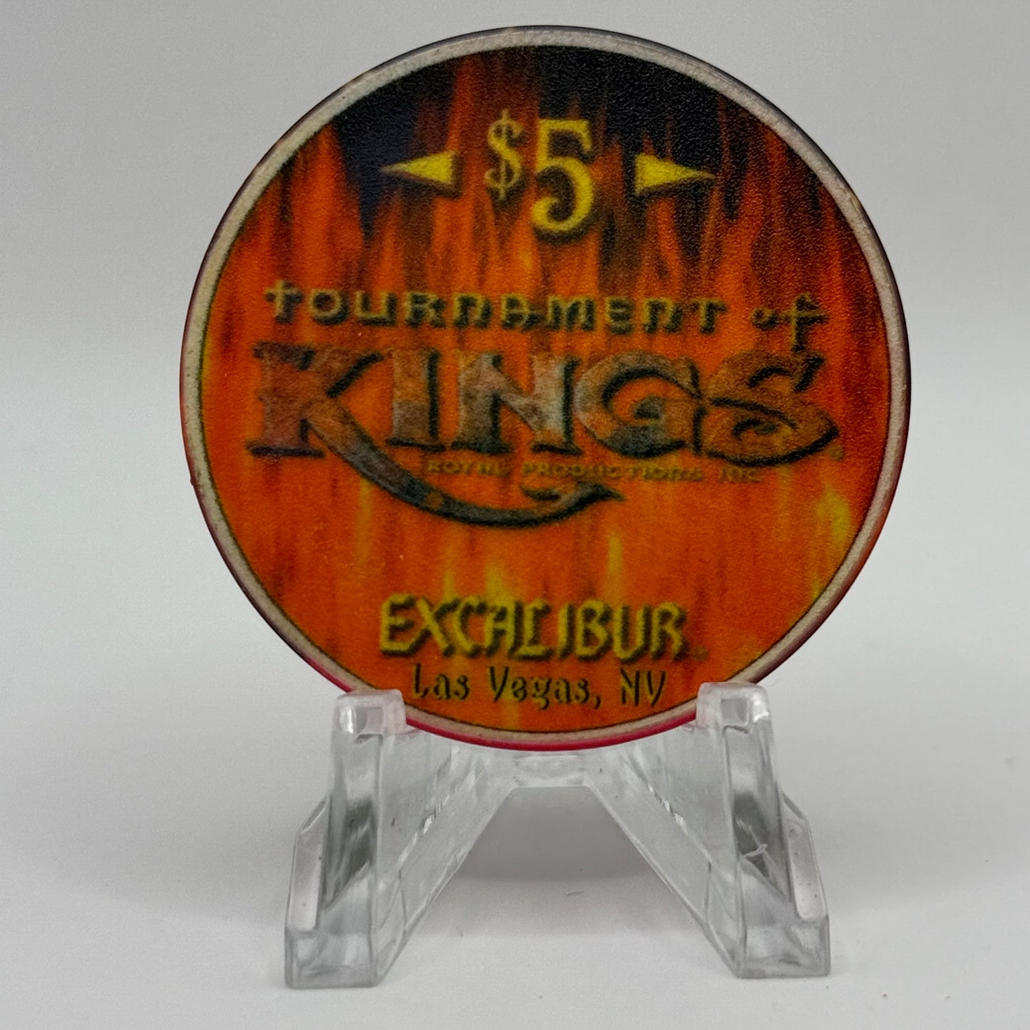 Excalibur Las Vegas Nevada 1999 'Spain' LE $5 Casino Chip V4079